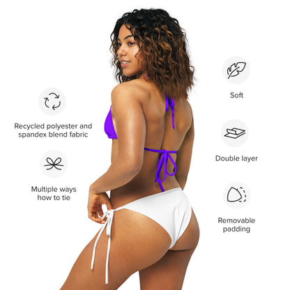 Neon Purple Eco String Bikini Top
