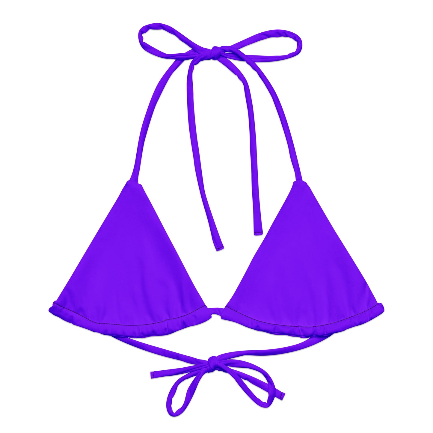 Neon Purple Eco String Bikini Top