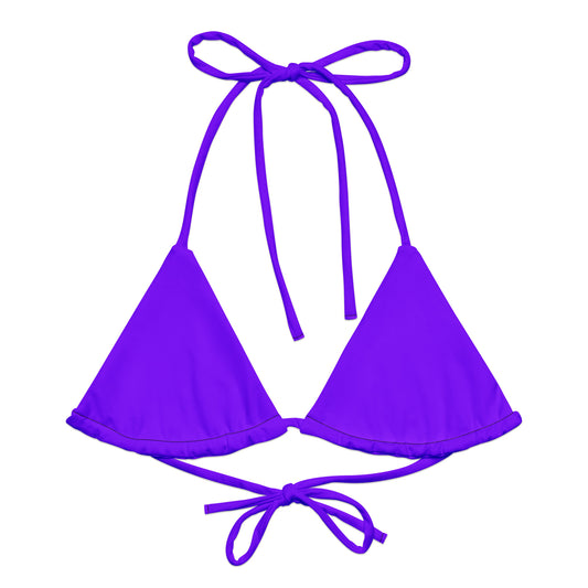 Neon Purple Eco String Bikini Top
