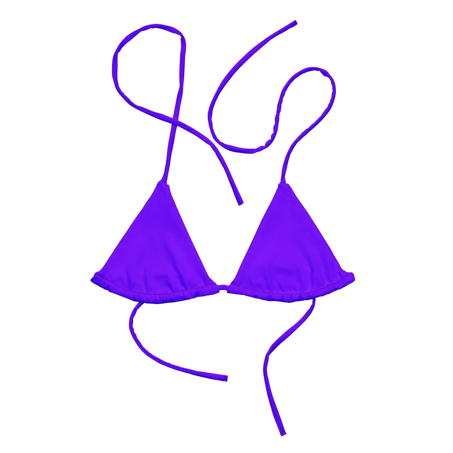 Neon Purple Eco String Bikini Top