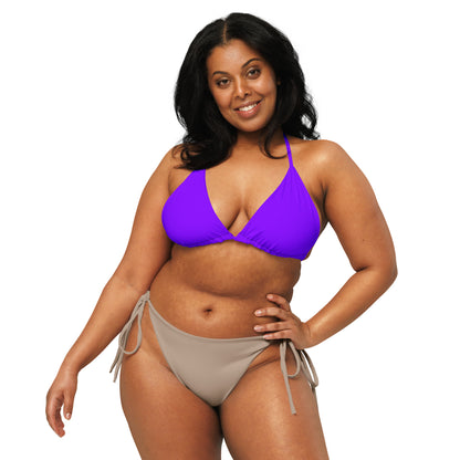 Neon Purple Eco String Bikini Top