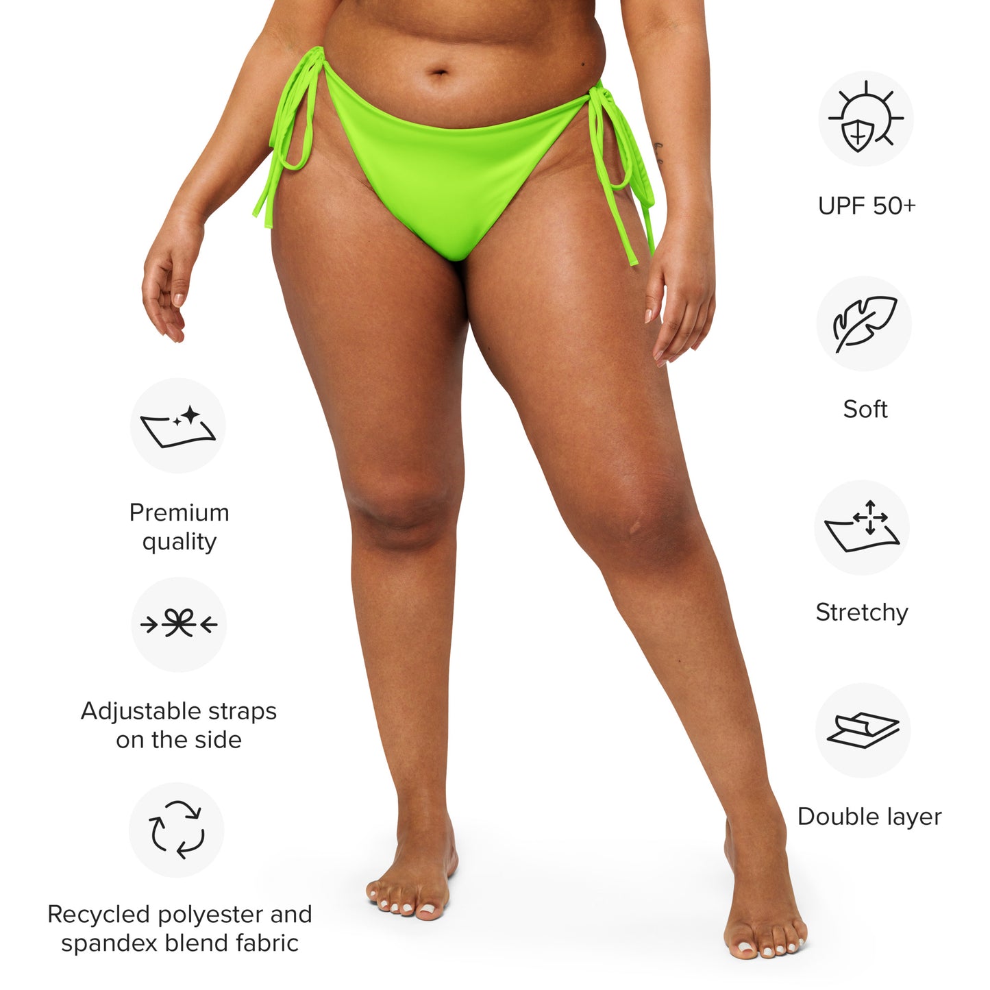 Neon Green Eco String Bikini Bottom