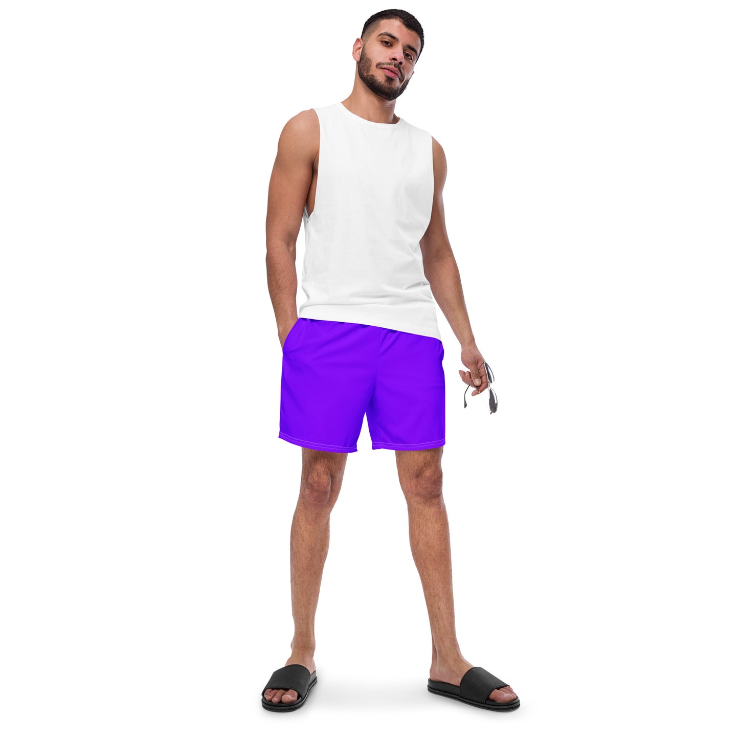 Neon Purple Eco Swim Trunks