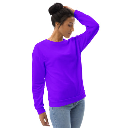 Neon Highlighter Purple Unisex Eco Sweatshirt