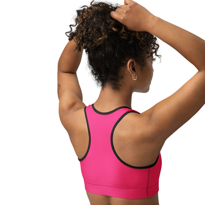 Neon Pink Custom Color Sports Bra