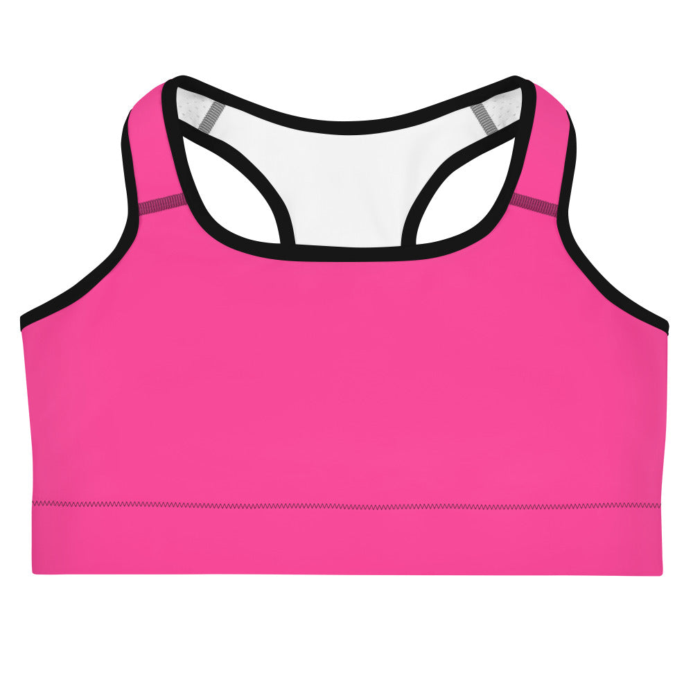 Neon Pink Custom Color Sports Bra