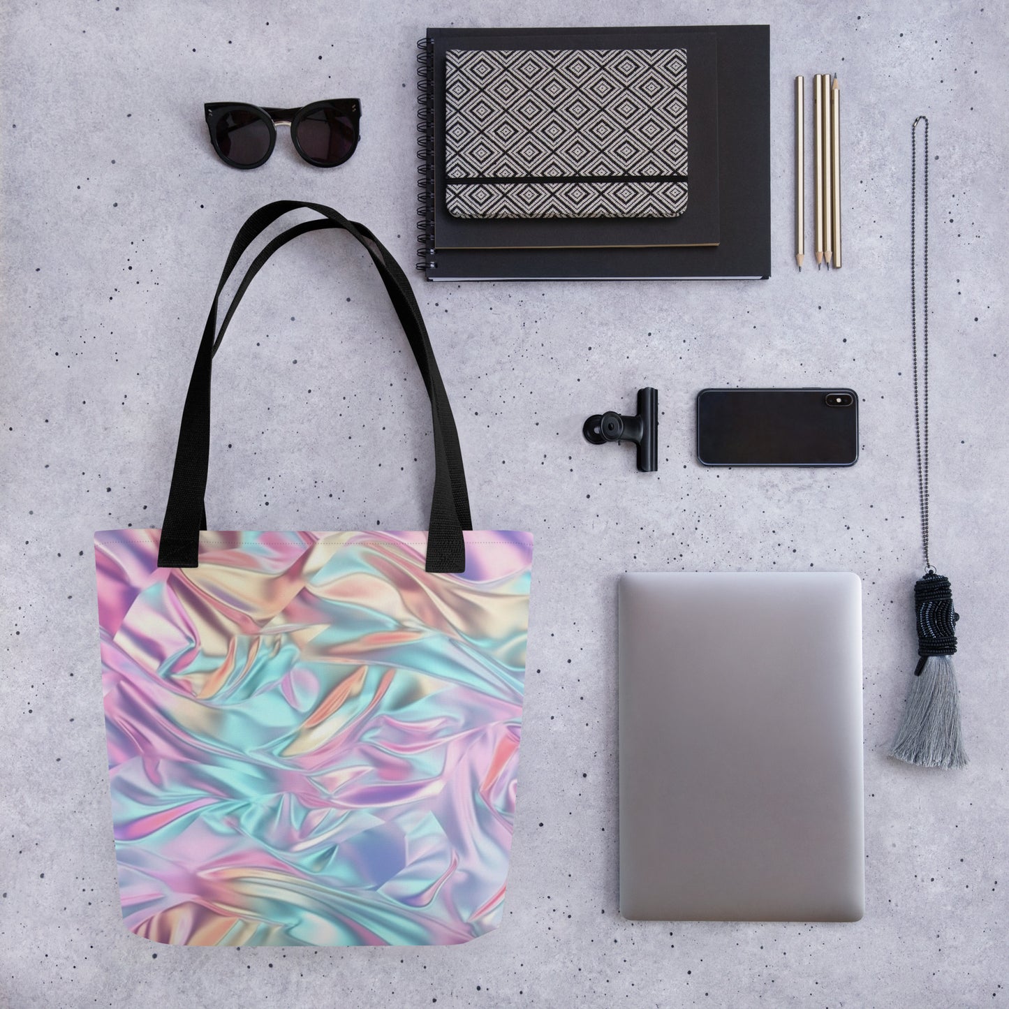 Pastel 3D Foil All Over Print Tote Bag
