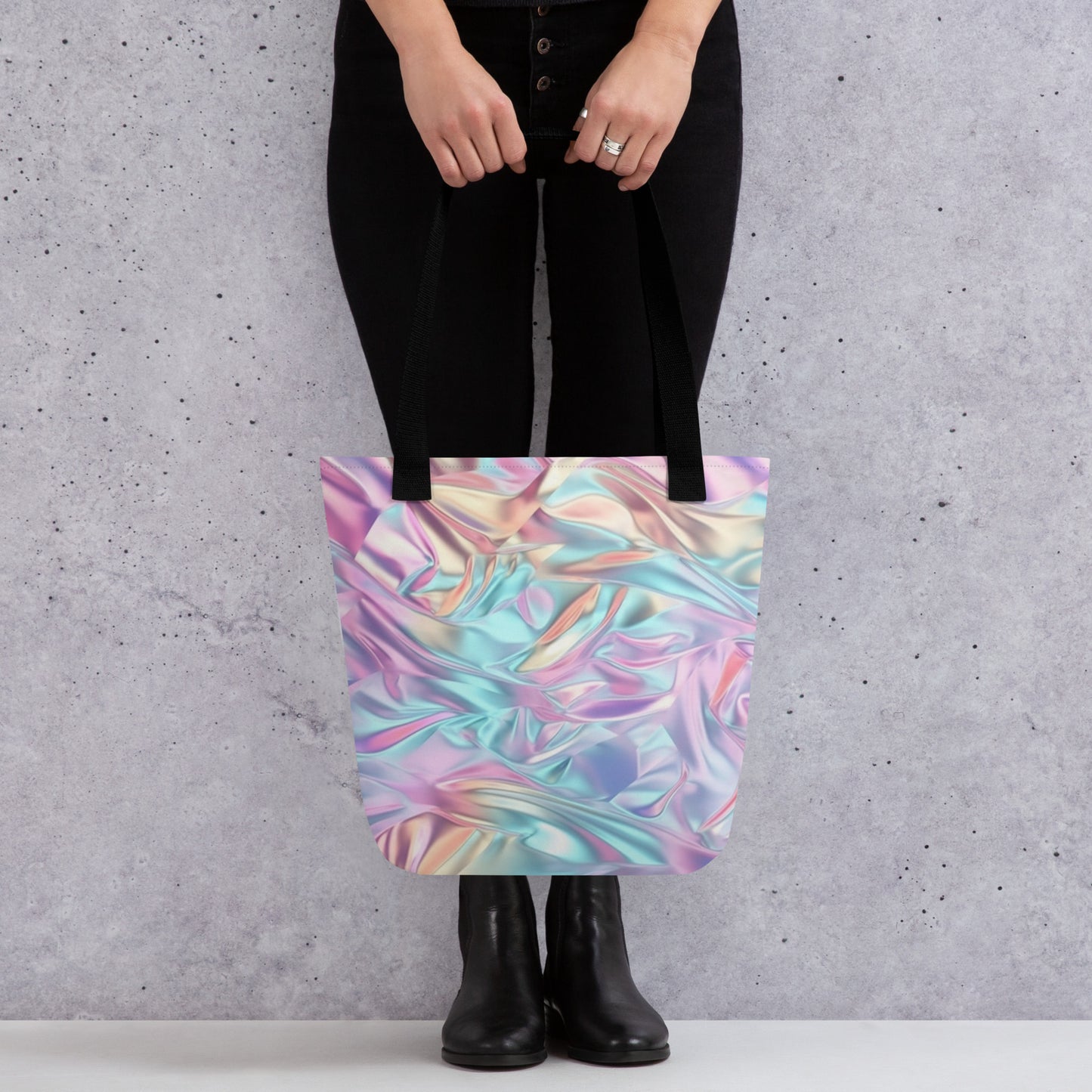 Pastel 3D Foil All Over Print Tote Bag