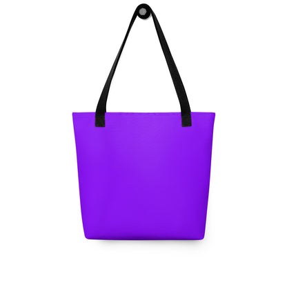 Neon Purple All Over Print Tote Bag