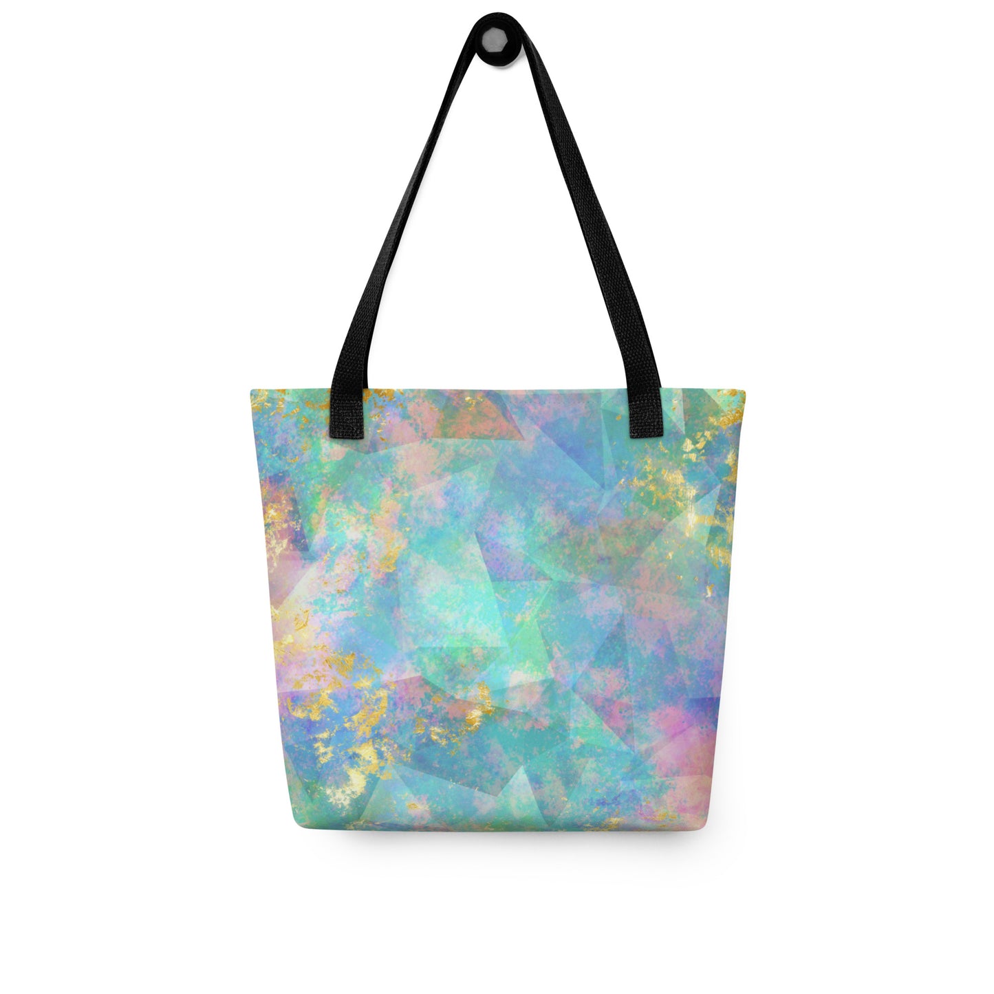 Neon  Fractal Geometric All Over Print Tote Bag