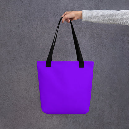 Neon Purple All Over Print Tote Bag