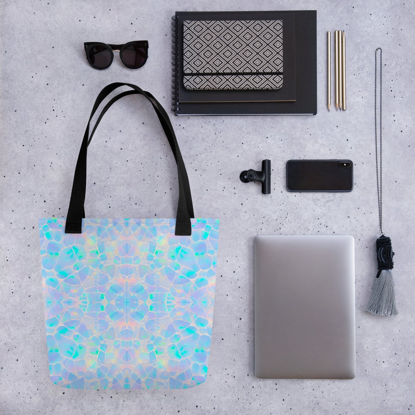 Opal Mermaid Scales All Over Print Tote Bag