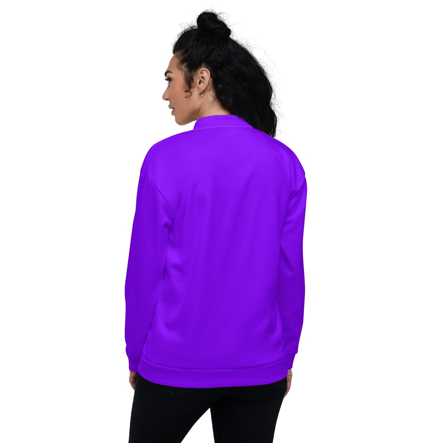 Neon Purple Unisex Bomber Jacket