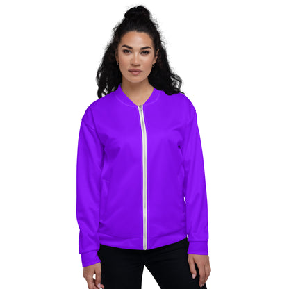 Neon Purple Unisex Bomber Jacket