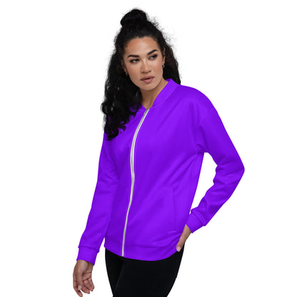 Neon Purple Unisex Bomber Jacket
