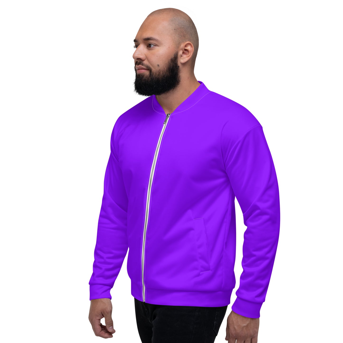 Neon Purple Unisex Bomber Jacket