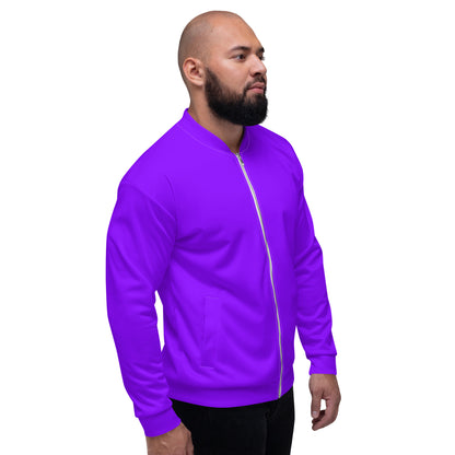 Neon Purple Unisex Bomber Jacket