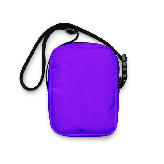 Neon Purple Striped Utility Crossbody Bag