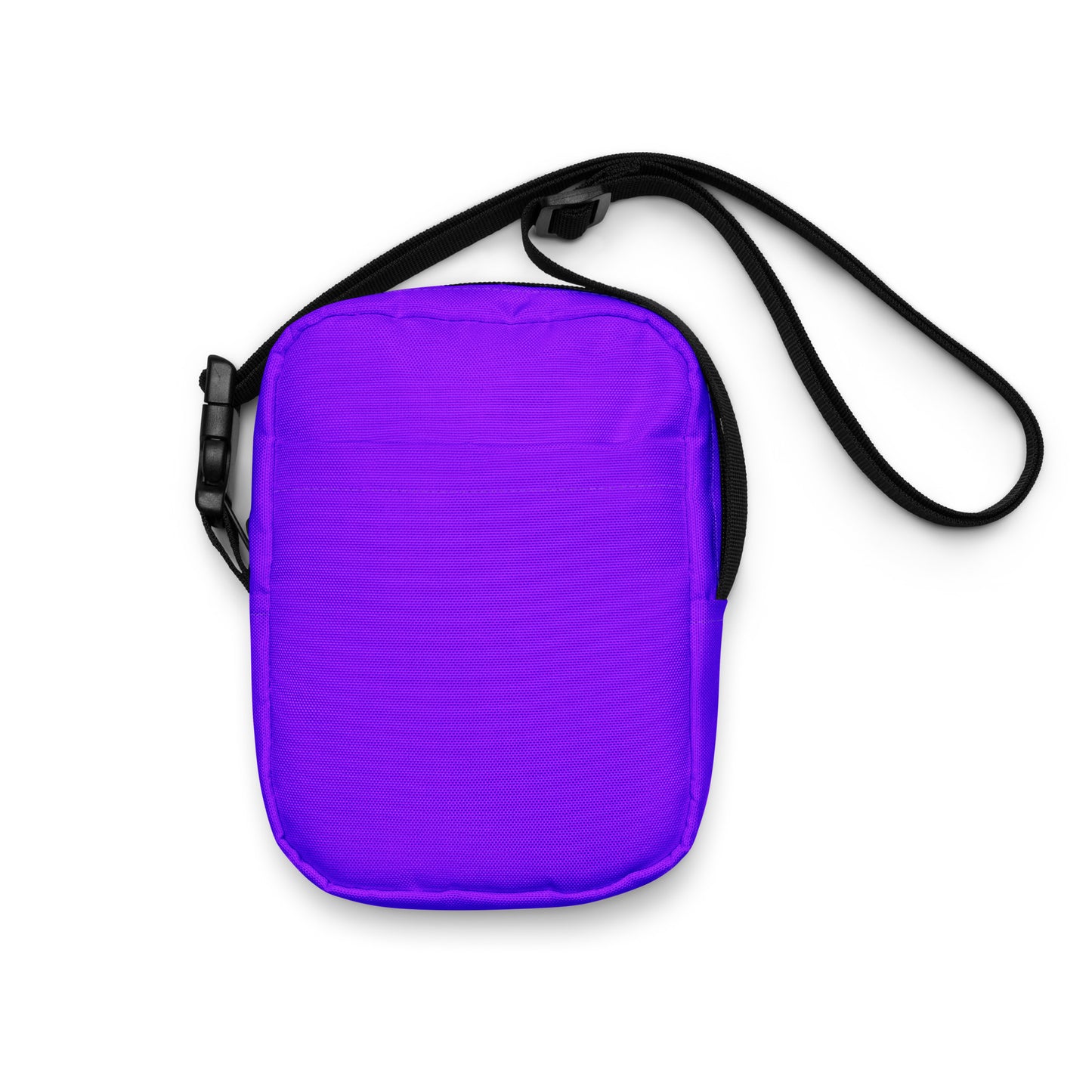 Neon Purple Striped Utility Crossbody Bag
