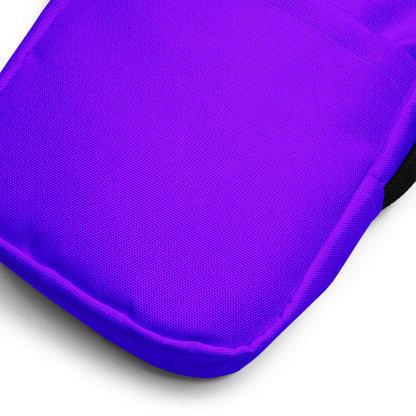 Neon Purple Striped Utility Crossbody Bag