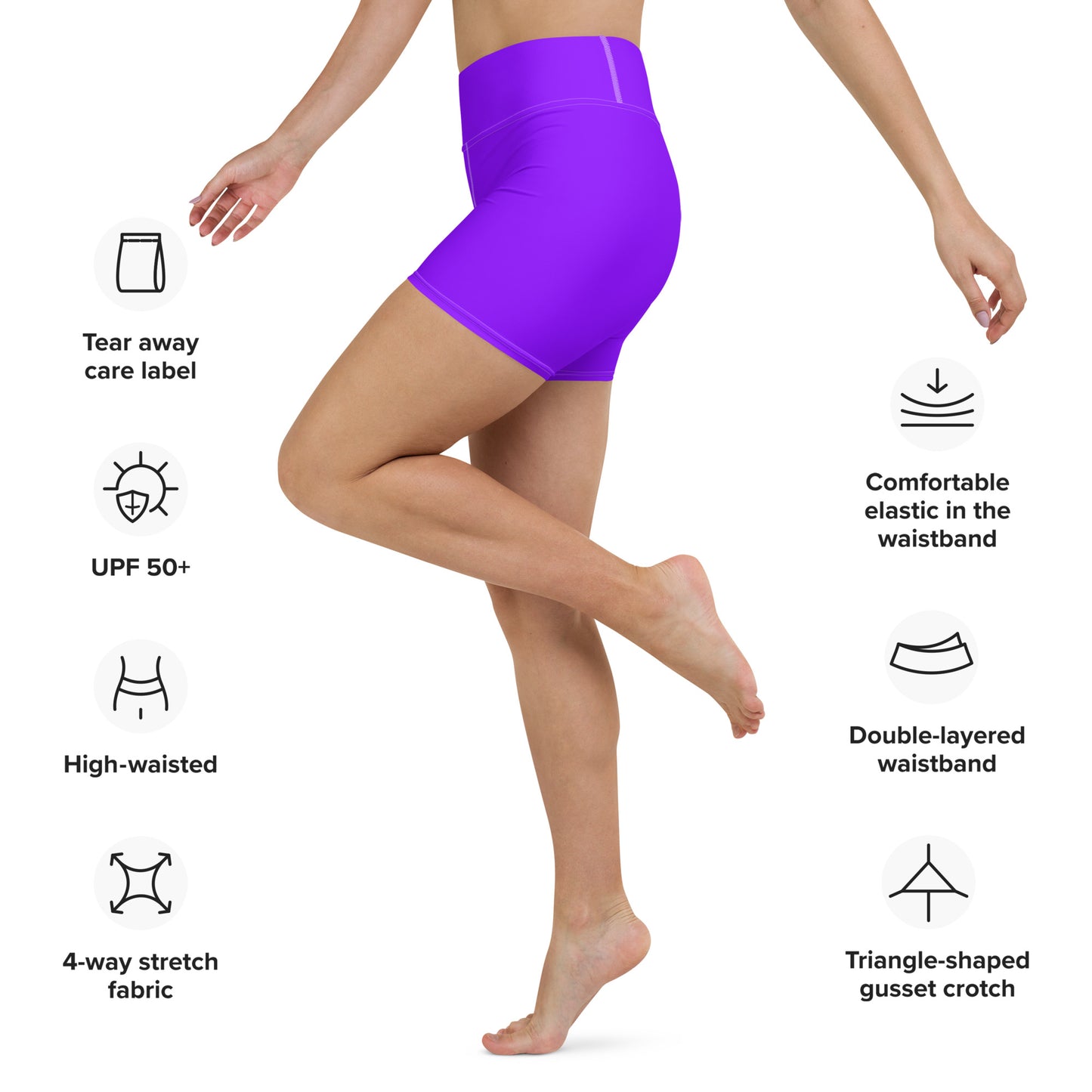 Neon Purple Yoga Shorts