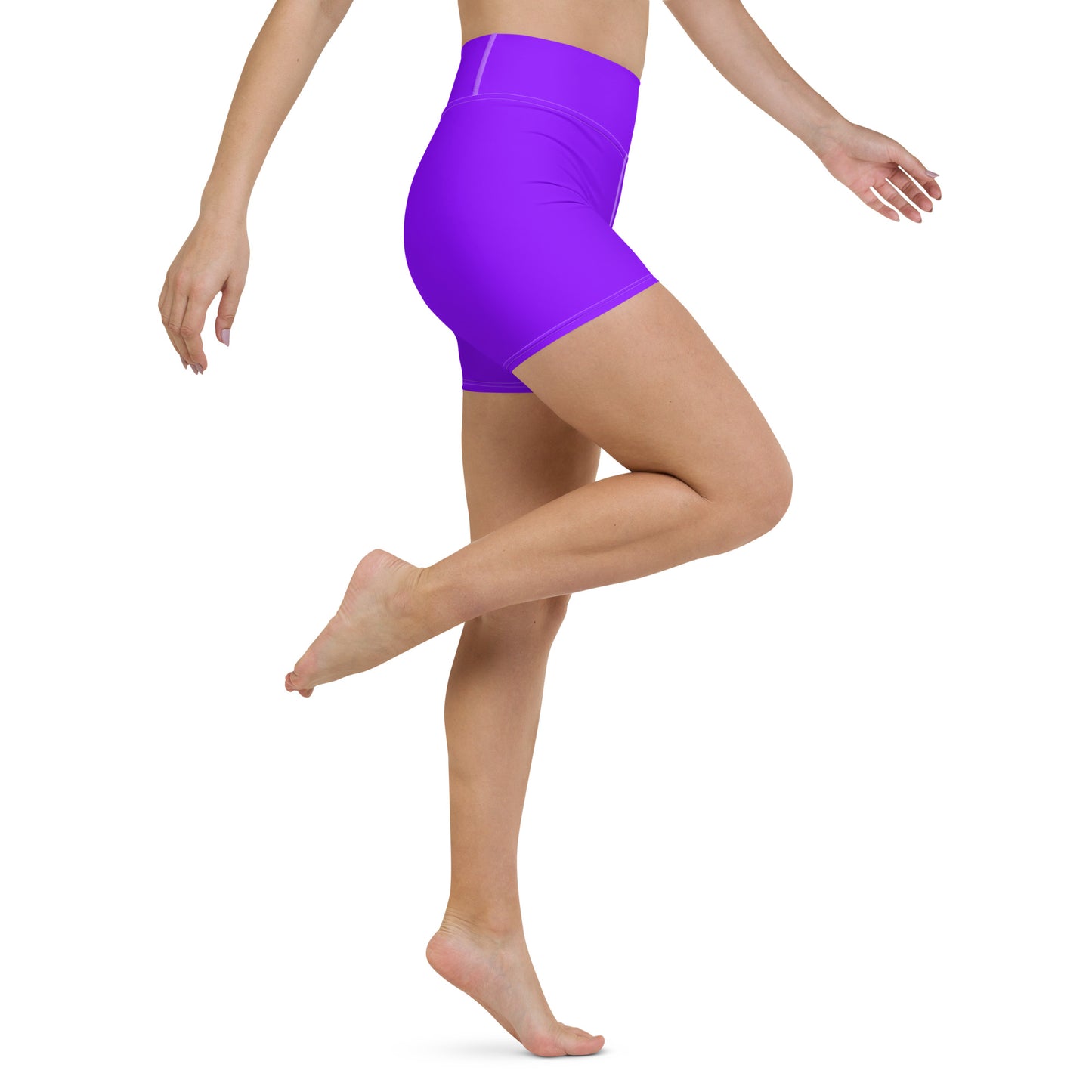 Neon Purple Yoga Shorts