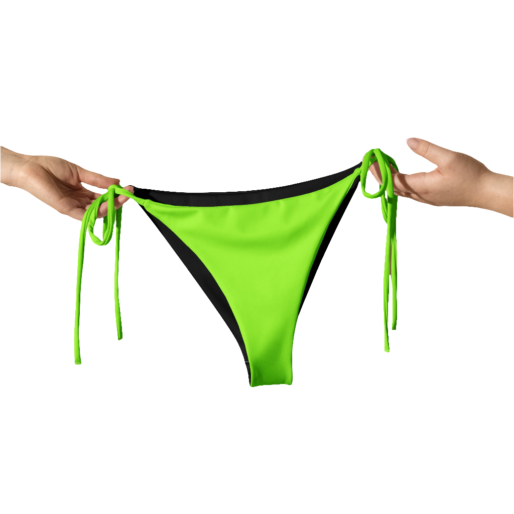Neon Green Eco String Bikini Bottom