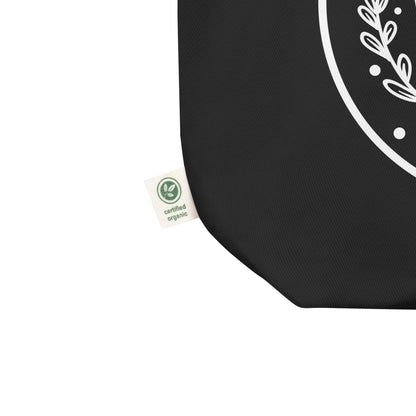 Organic Cotton Crescent Moon Cat Tote Bag