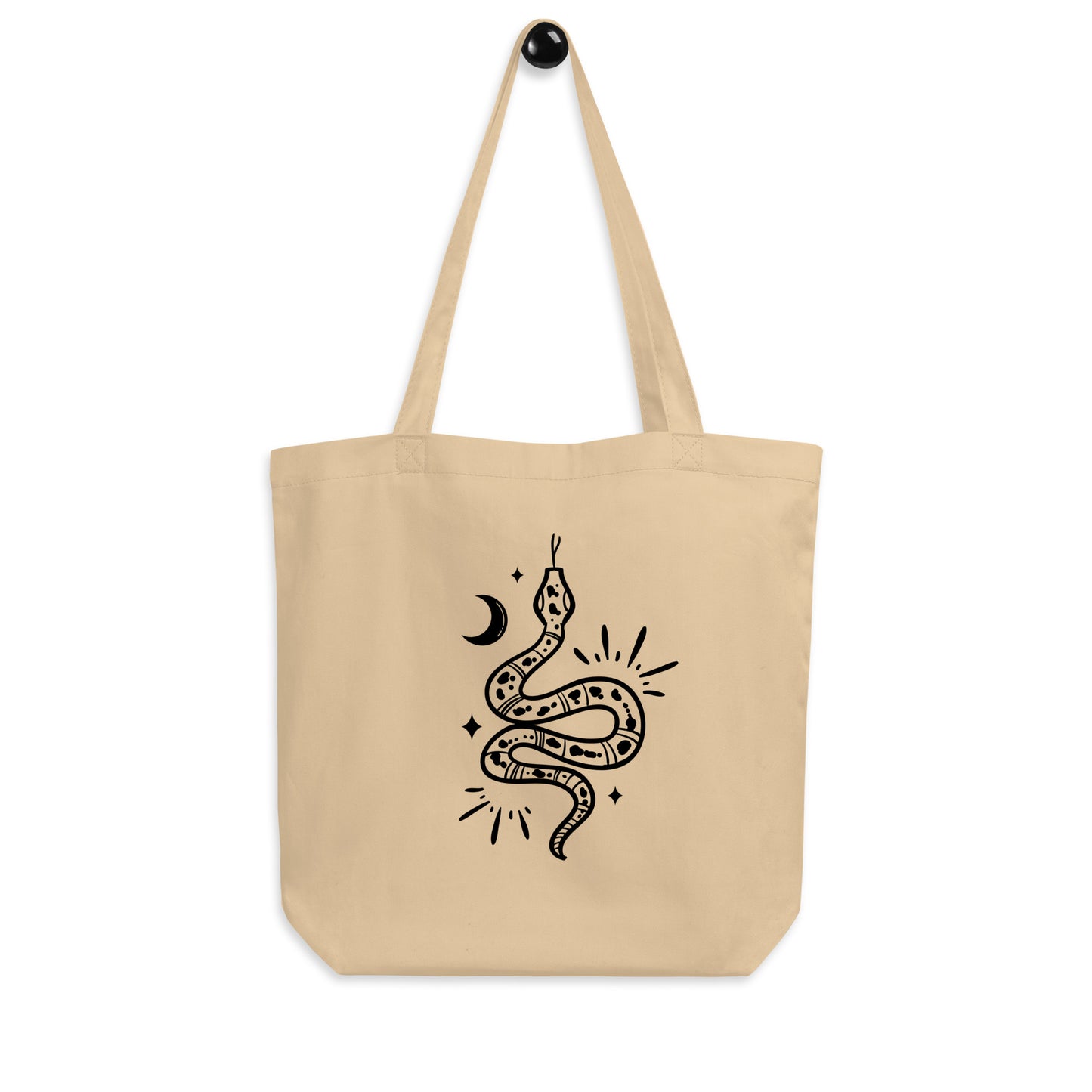 Organic Cotton Celestial Snake Tote Bag