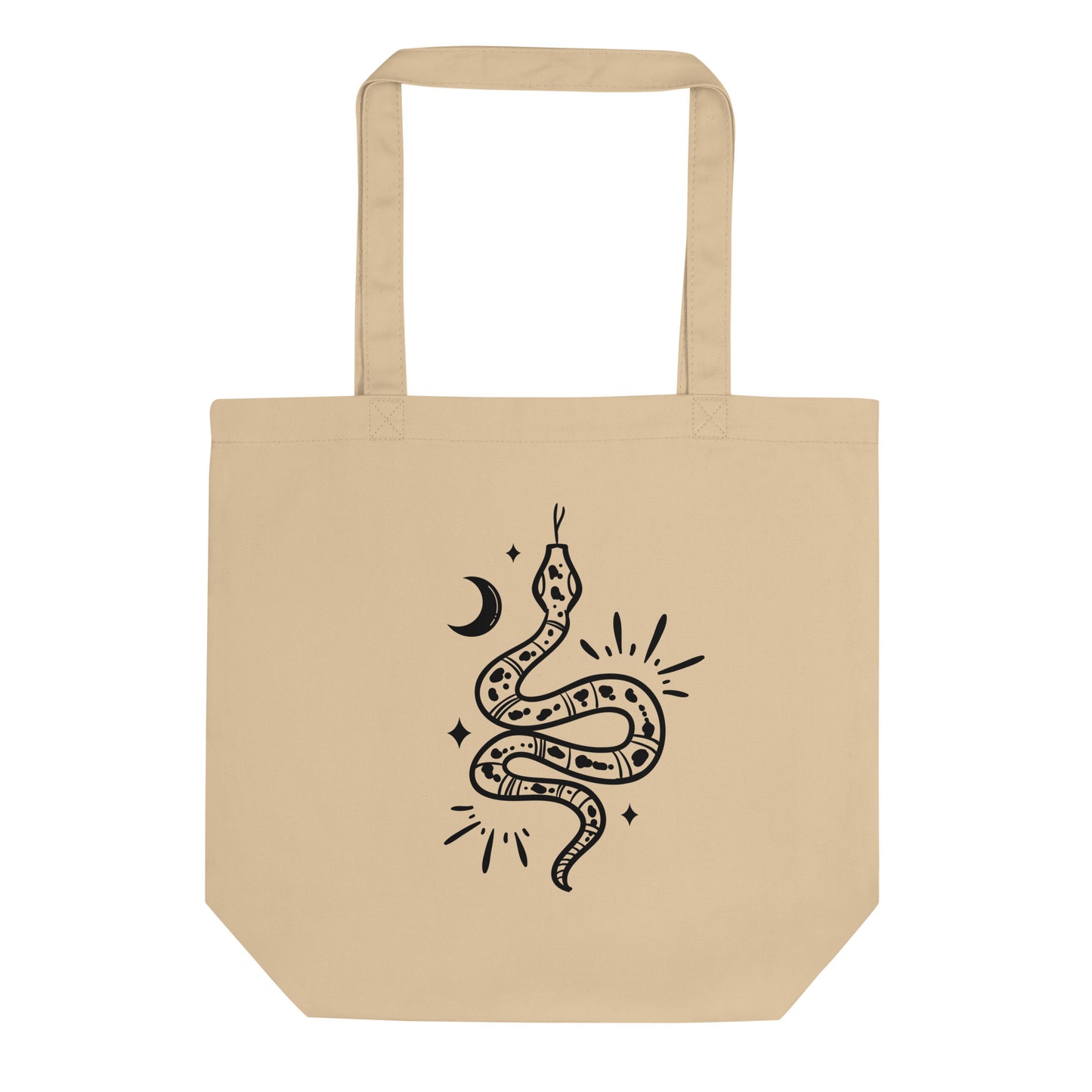 Organic Cotton Celestial Snake Tote Bag
