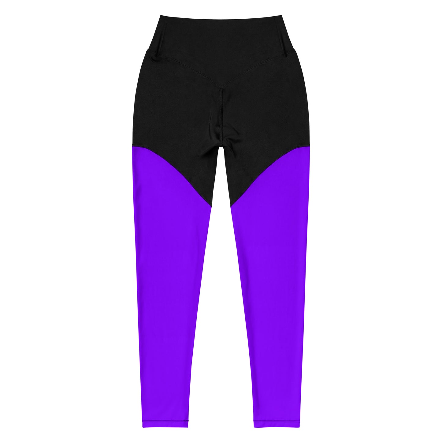 Neon Purple Sports Leggings with Pocket