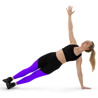 Neon Purple Sports Leggings with Pocket