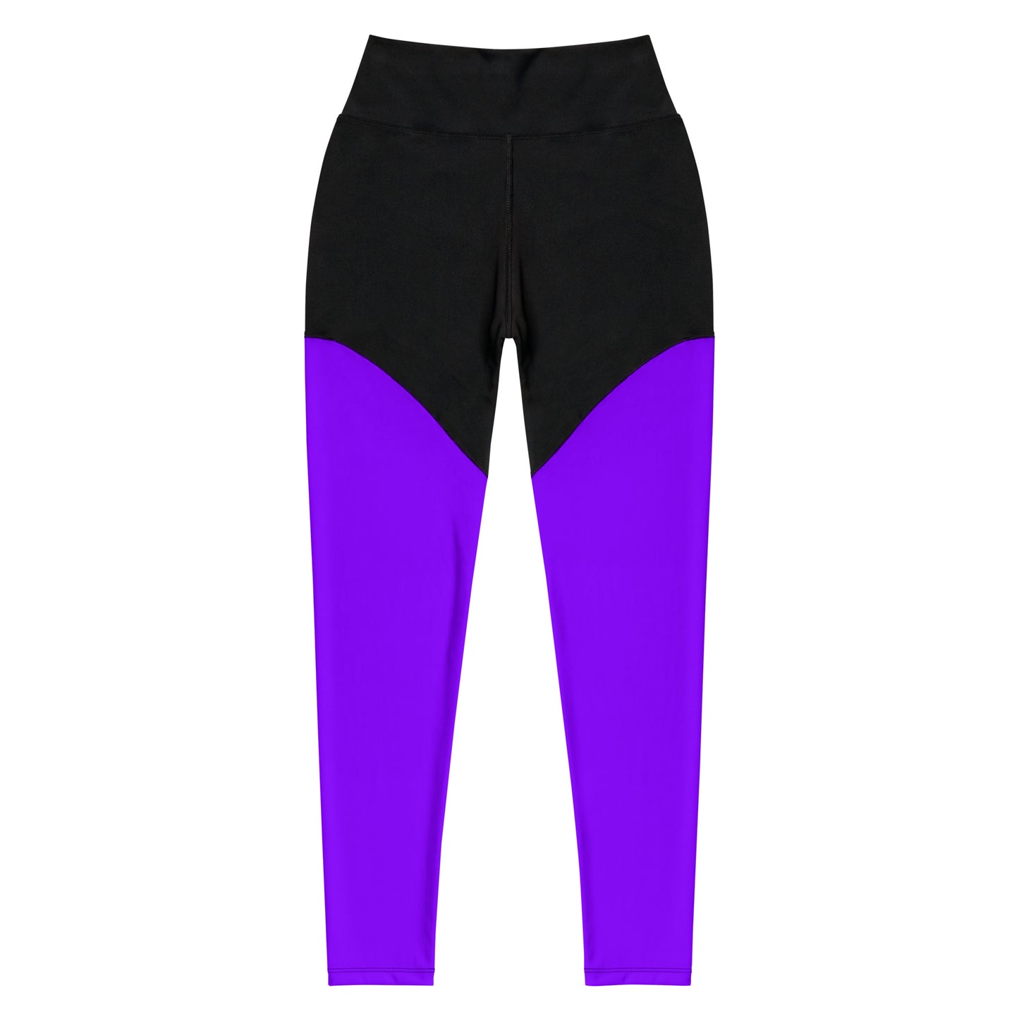 Neon Purple Sports Leggings with Pocket