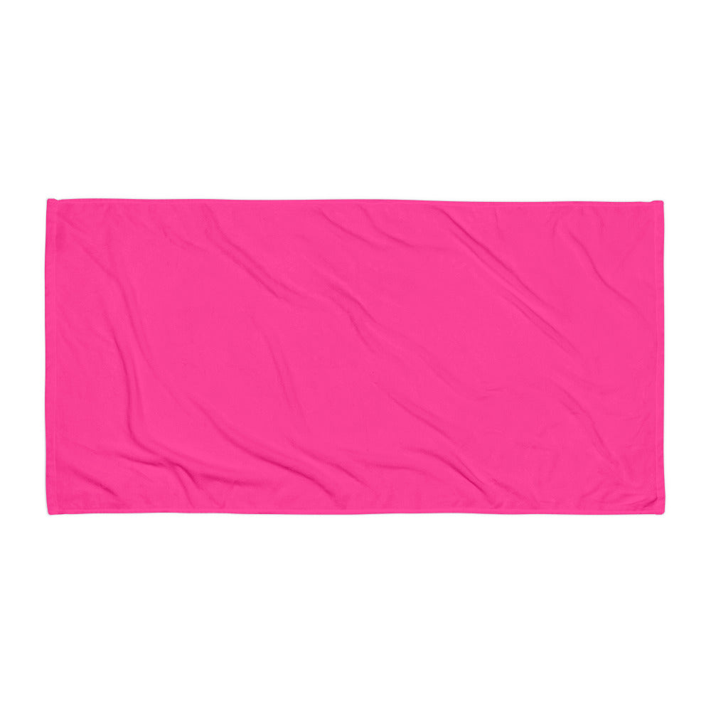 Neon Pink Cotton Towel